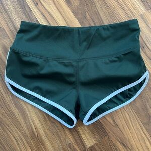 Women's Green Athletic Shorts